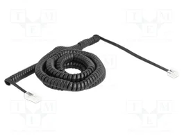 DeLOCK 88482 Cable telefónico espiral RJ11 a RJ45 10 m negro
