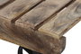DKD Home Decor Mesa de Centro de Mango y Metal con Ruedas Natural