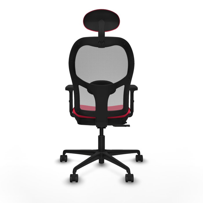 PIQUERAS Y CRESPO Silla de oficina Jorquera con mecanismo Sincro/Traslack, Rojo y Gris