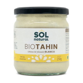 Sol Natural Tahin Blanco Bio Sin Sal 250g - Crema de Sésamo