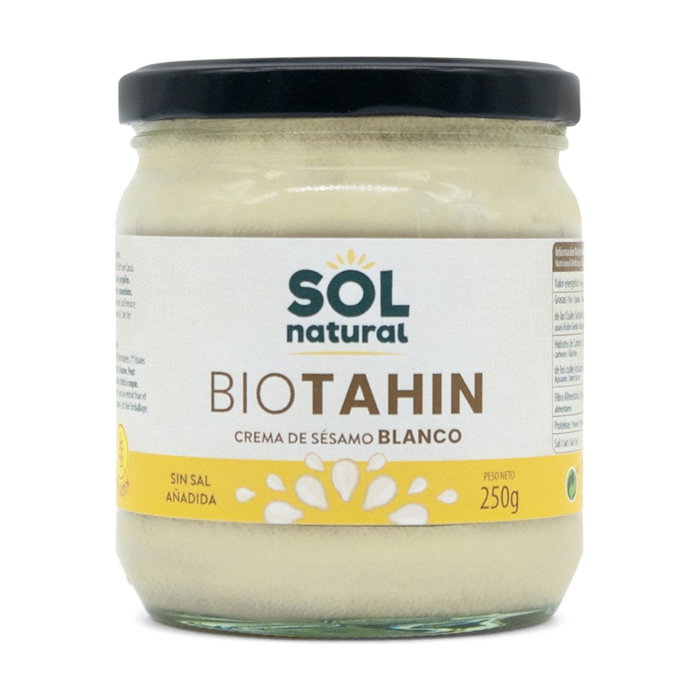Sol Natural Tahin Blanco Bio Sin Sal 250g - Crema de Sésamo Sol Natural Tahin Blanco Bio Sin Sal 250g - Crema de Sésamo
