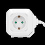 ORNO Orae13144(GS)/W Alargadera Eléctrica, 1.4 Metros con 4 Tomas Schuko y 2 Puertos USB para Carga de Móviles, Color Blanco