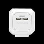 ORNO Orae13144(GS)/W Alargadera Eléctrica, 1.4 Metros con 4 Tomas Schuko y 2 Puertos USB para Carga de Móviles, Color Blanco