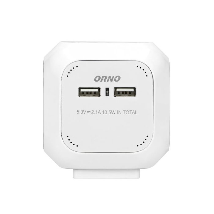 ORNO Alargadera de 1.4m con 4 tomas Schuko y 2 USB