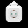 ORNO Orae13144(GS)/W Alargadera Eléctrica, 1.4 Metros con 4 Tomas Schuko y 2 Puertos USB para Carga de Móviles, Color Blanco
