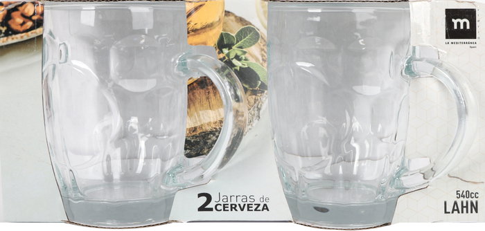 La Mediterranea Set de 2 Jarras Lahn de 540 cc en Cristal (12 Cajas)带来