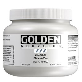 Golden Heavy Body Acrílico Zinc Blanco 946 ml