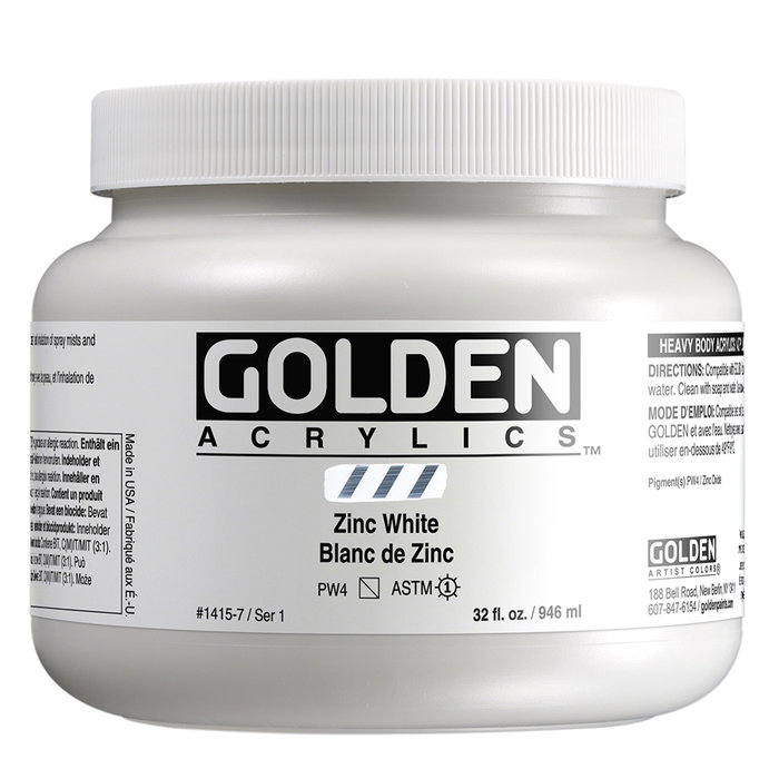 Golden Heavy Body Acrílico Zinc Blanco 946 ml Golden Heavy Body Acrílico Zinc Blanco 946 ml