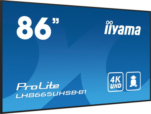 IIYAMA LH8665UHSB-B1 217cm(86") 4K UHD IPS 2xHDMI+DP+2xUSB Wifi 24/7