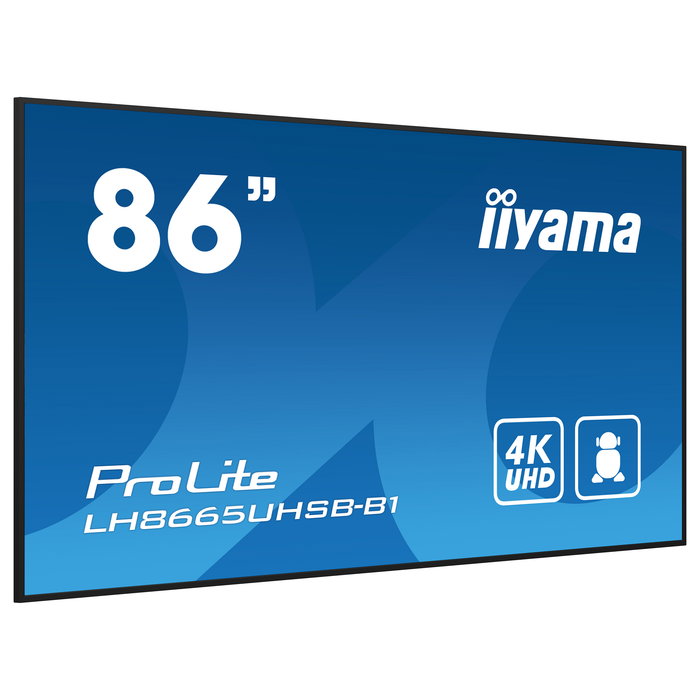 IIYAMA LH8665UHSB-B1 217cm(86") 4K UHD IPS 2xHDMI+DP+2xUSB Wifi 24/7