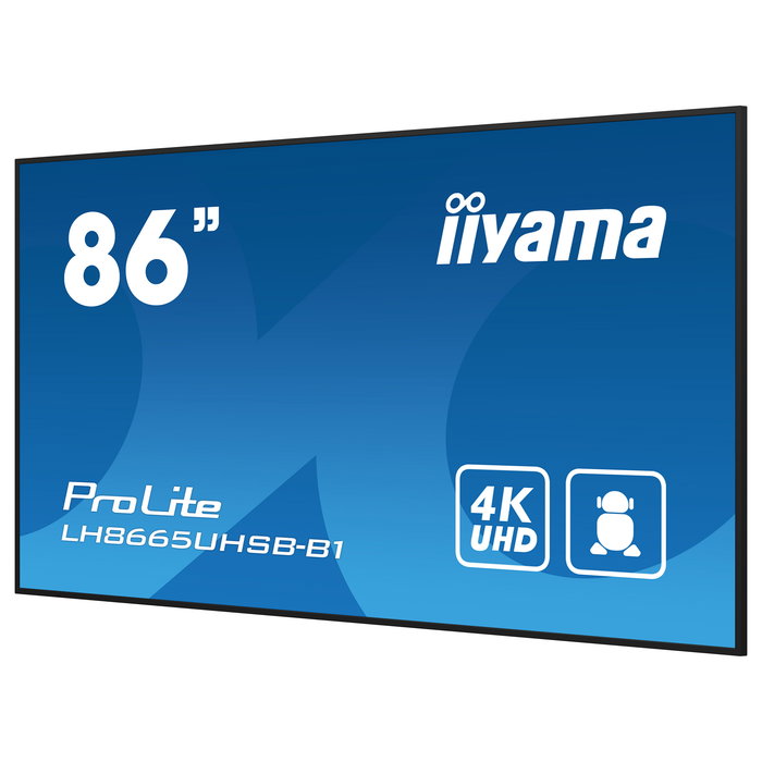 IIYAMA LH8665UHSB-B1 217cm(86") 4K UHD IPS 2xHDMI+DP+2xUSB Wifi 24/7