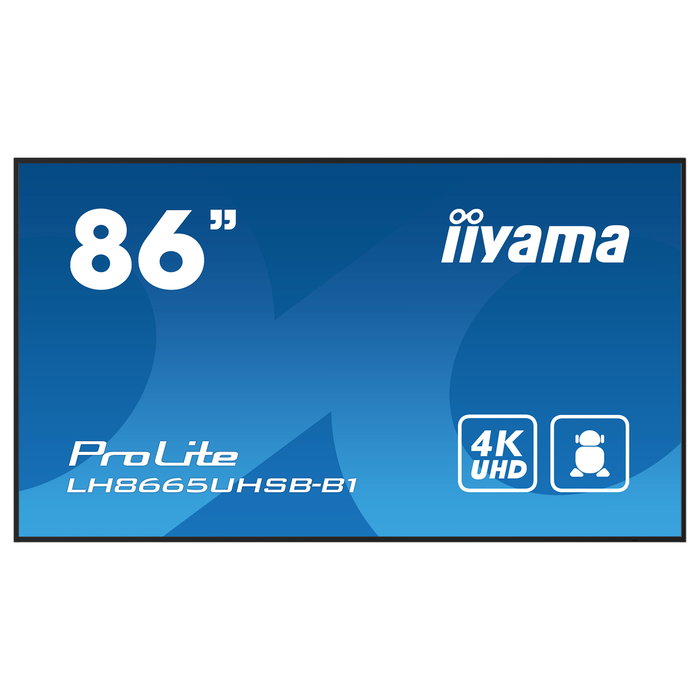 IIYAMA LH8665UHSB-B1 217cm(86") 4K UHD IPS 2xHDMI+DP+2xUSB Wifi 24/7