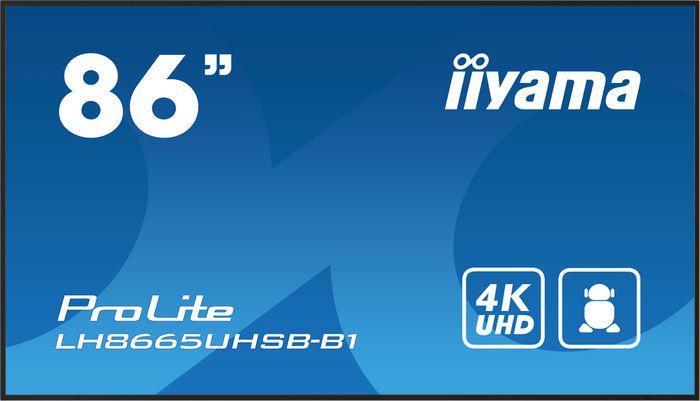 Iiyama LH8665UHSB-B1 Monitor de 86 pulg. 4K UHD IPS Android 11 Iiyama LH8665UHSB-B1 Monitor de 86 pulg. 4K UHD IPS Android 11