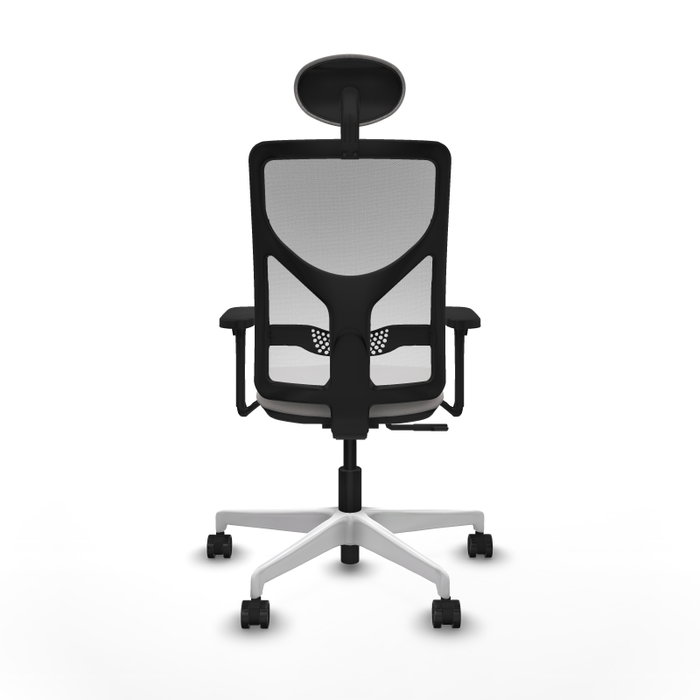 PIQUERAS Y CRESPO Silla de oficina Motilla Blanca con mecanismo Sincro y brazos 3D