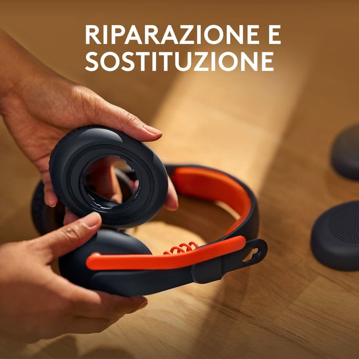 Logitech Zone Learn Auriculares de Diadema Azul y Naranja