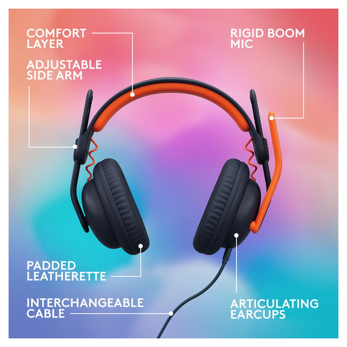 Logitech WW-9006 Zone Learn Classic Blue - Auriculares para estudiantes con micrófono, Azul