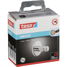 Tesa Smooz Gancho Adhesivo 40318 Cromado Diseño Redondo