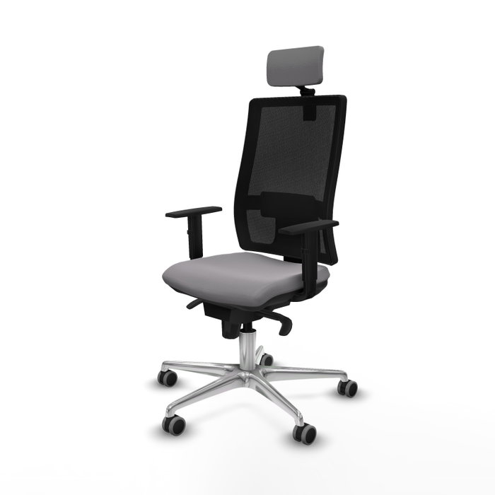 PIQUERAS Y CRESPO Silla de oficina Horna con mecanismo Sincro, Gris y Negro PIQUERAS Y CRESPO Silla de oficina Horna con mecanismo Sincro, Gris y Negro