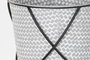 DKD Home Decor Set de 2 Maceteros de Metal y Hierro Gris y Negro 37x37x82 cm