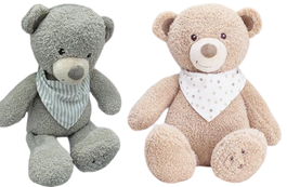 DKD Home Decor Peluche Oso Gris Marron Poliester 10 x 35 x 35 cm (4 Unidades)
