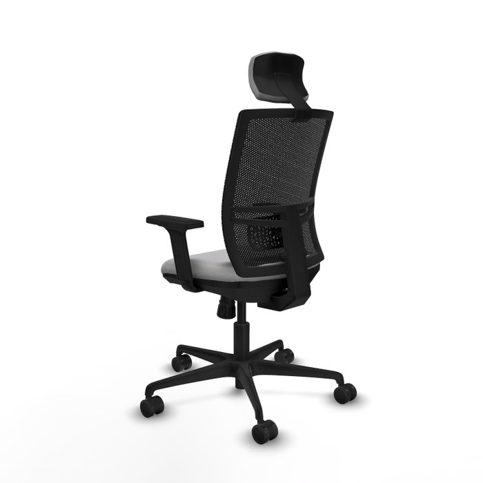 PIQUERAS Y CRESPO Silla de oficina Yunquera con mecanismo Sincro Gris claro y Negro