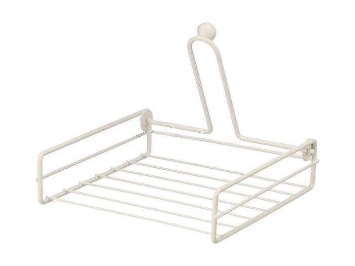Kinvara Servilletero de acero, color crema, dimensiones 19.5 x 19.5 x 5 cm, organizador de servilletas de metal para cocina (Set de 12)