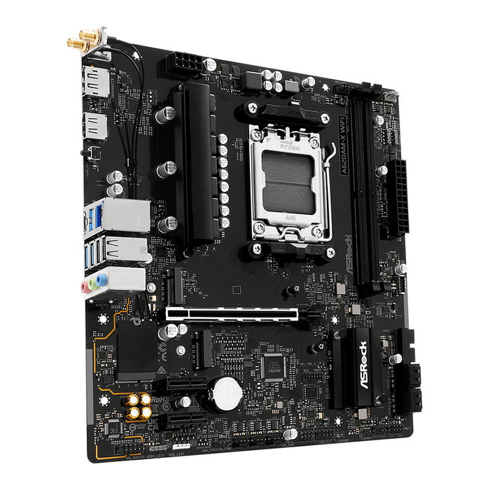 ASRock Placa Base A620AM-X WiFi AM5 mATX HDMI/DP DDR5 para AMD Ryzen 7000/8000/9000 Series, 128GB DDR5, Wi-Fi Integrado