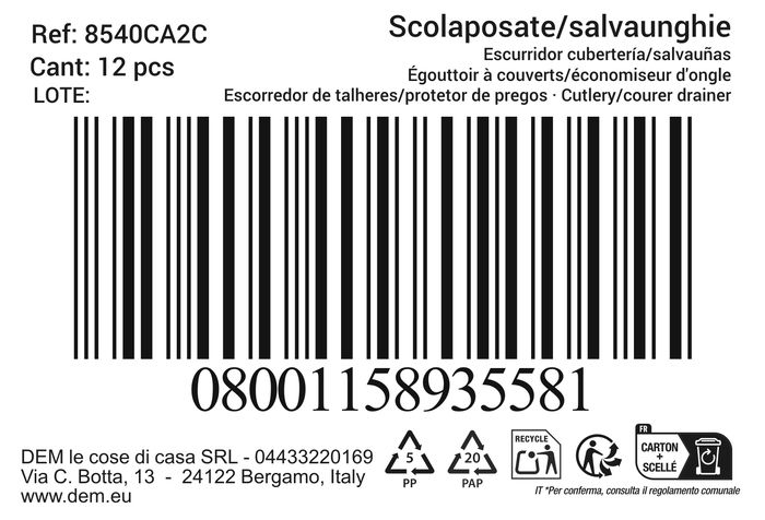 Inde Escurridor Cubiertos/Estropajero Doble Colores 15 cm x 15.8 cm x 17.1 cm (12 Unidades)