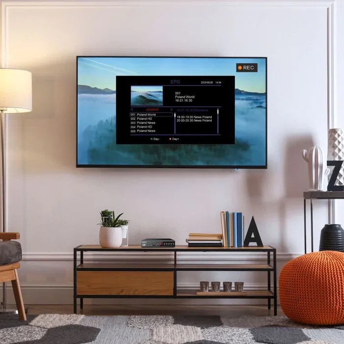 Manta DVBT025PRO Sintonizador TDT Cable DVB-T2 Full HD 1080p con Grabador PVR, Reproduce H.265/HEVC, MKV, AVI, Negro