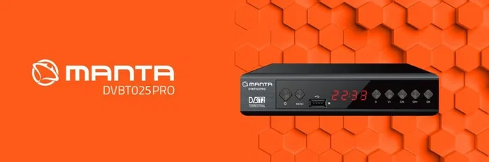 Manta DVBT025PRO Sintonizador TDT Cable DVB-T2 Full HD 1080p con Grabador PVR, Reproduce H.265/HEVC, MKV, AVI, Negro