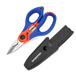 Workpro Tijera de electricista con funda