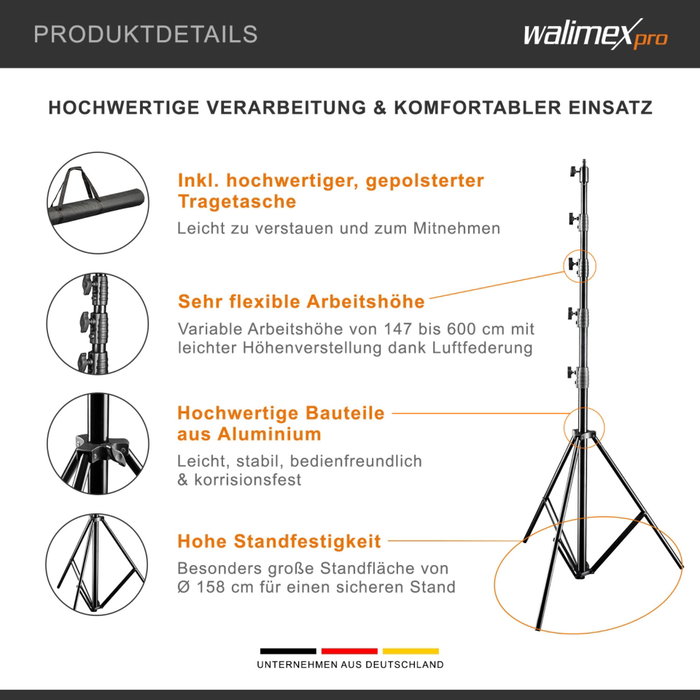 Walimex Jumbo AIR 600cm Lamp Stand