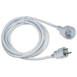 Gao Cable alargador 16A 10m Blanco Robusto Flexible