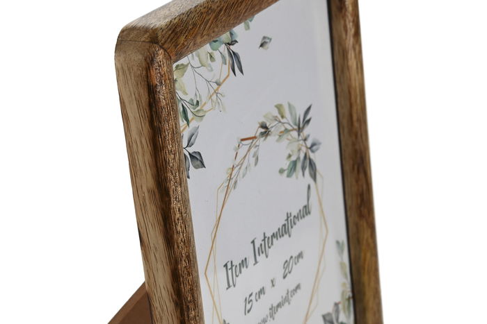 DKD Home Decor Marco de Foto 15x20 cm Mango y Cristal Marrón