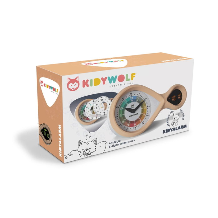 Kidywolf Reloj despertador analógico y digital rosa