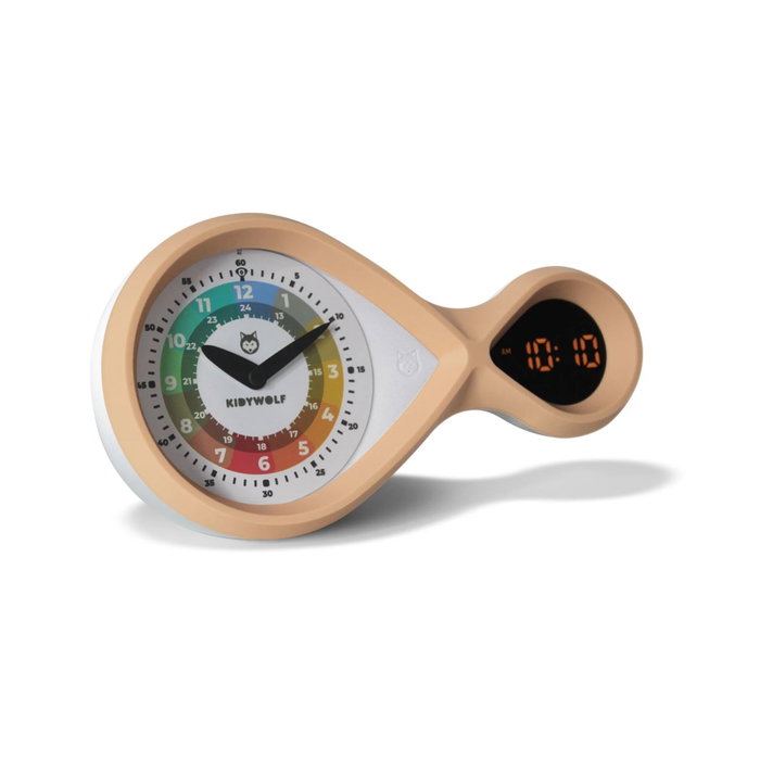 Kidywolf Reloj despertador analógico y digital rosa