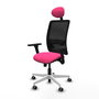 PIQUERAS Y CRESPO Silla de oficina Zulema Rosa y Negro