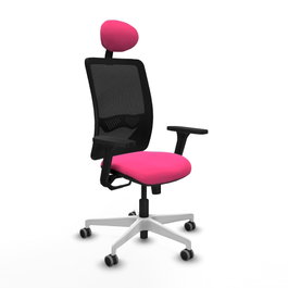 PIQUERAS Y CRESPO Silla de oficina Zulema Rosa y Negro