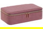 DKD Home Decor Urban Set de 2 Joyeros Magenta Crema Poliéster 20.5 x 10 x 6 cm