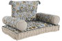 DKD Home Decor Sillon Azul Beige 55 x 18 x 90 cm Set de 4