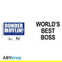 ABYstyle ABYMUGA514 Taza Cerámica 'The Office' El Mejor Jefe del Mundo, 320ml, Blanca, Aptas Lavavajillas y Microondas