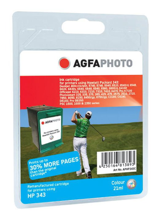 AgfaPhoto APHP343C Cartucho de Tinta Color para Impresoras HP343 AgfaPhoto APHP343C Cartucho de Tinta Color para Impresoras HP343