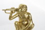 DKD Home Decor Figura Resina Mono Músico Dorado Surtido de 3