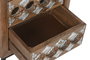 DKD Home Decor Chifonier Indio Natural Negro 5 Cajones 35 x 106 x 45 cm