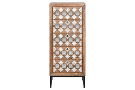 DKD Home Decor Chifonier Indio Natural Negro 5 Cajones 35 x 106 x 45 cm
