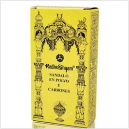 RADHE SHYAM Incienso Sándalo 30 Gr y Carbones 10 Ud. Aroma Intenso para Aromaterapia y Rituales
