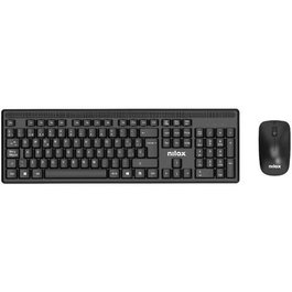 Nilox NXKMWE011 Teclado y Ratón Inalámbrico Español Negro
