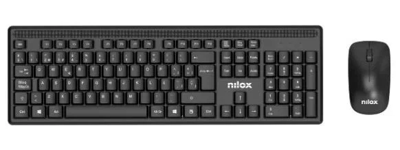 Nilox NXKMWE011 Kit de Teclado y Ratón Inalámbrico Negro