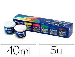 Pintura De Dedos Pelikan Cd/40S 40 Ml (Bote) Set De 5 (24004954)