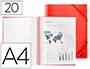 Liderpapel Carpeta Escaparate con Espiral 20 Fundas Polipropileno DIN A4 Rojo